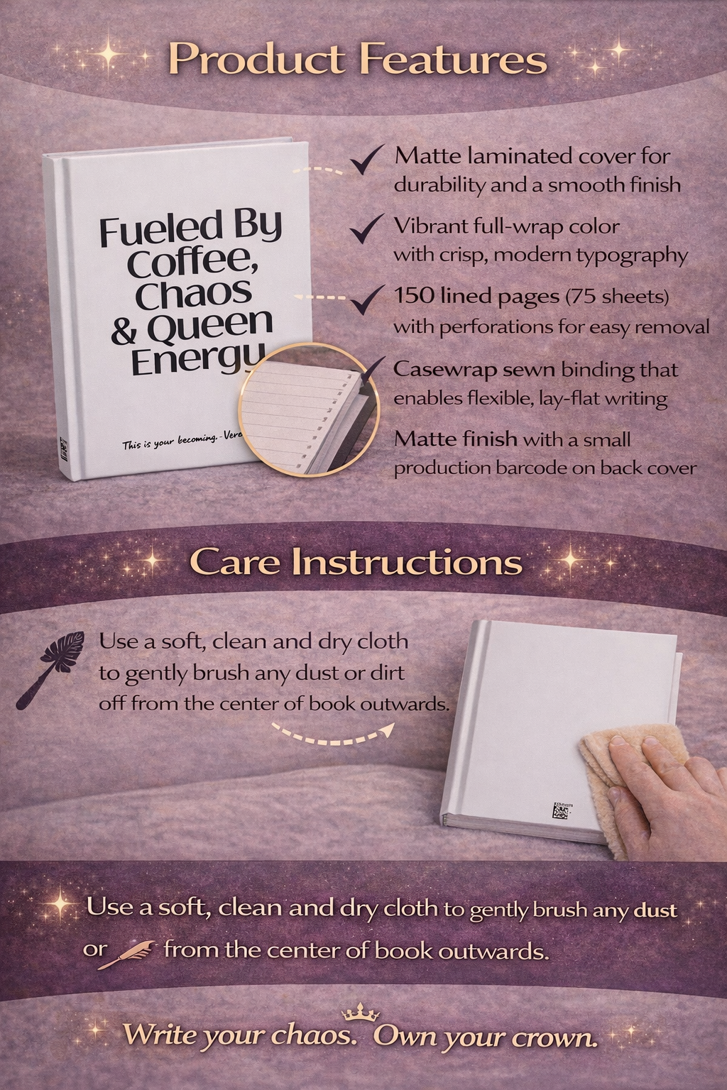 Fueled by Coffee, Chaos & Queen Energy Journal