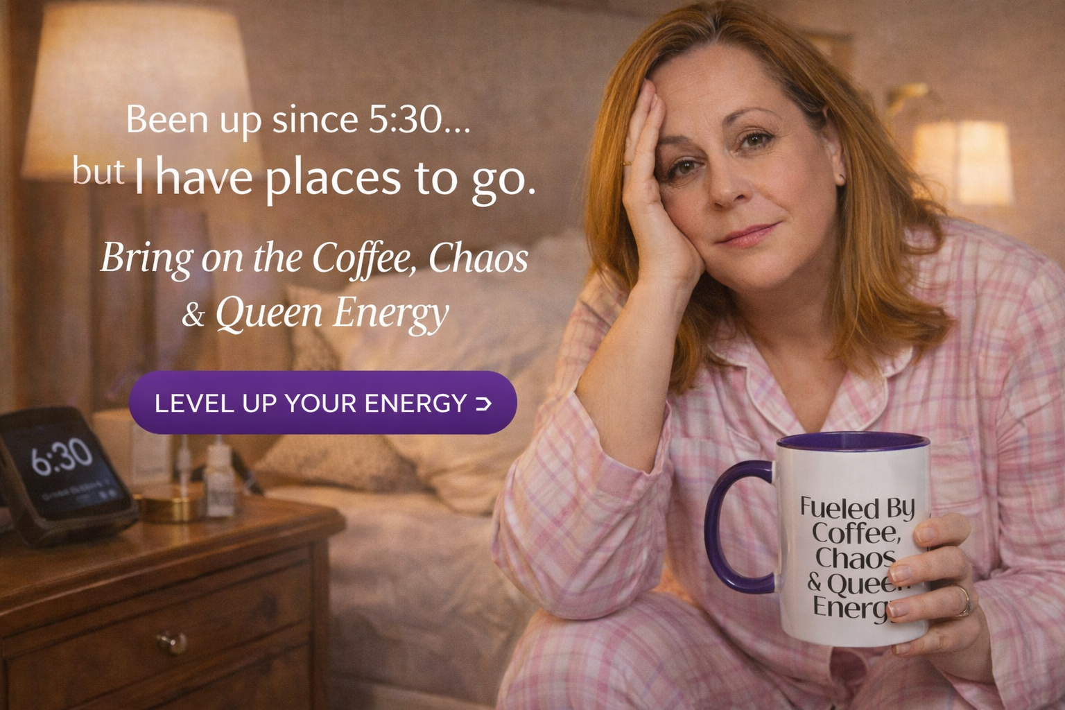 Fueled by Coffee Chaos Queen Energy Mug