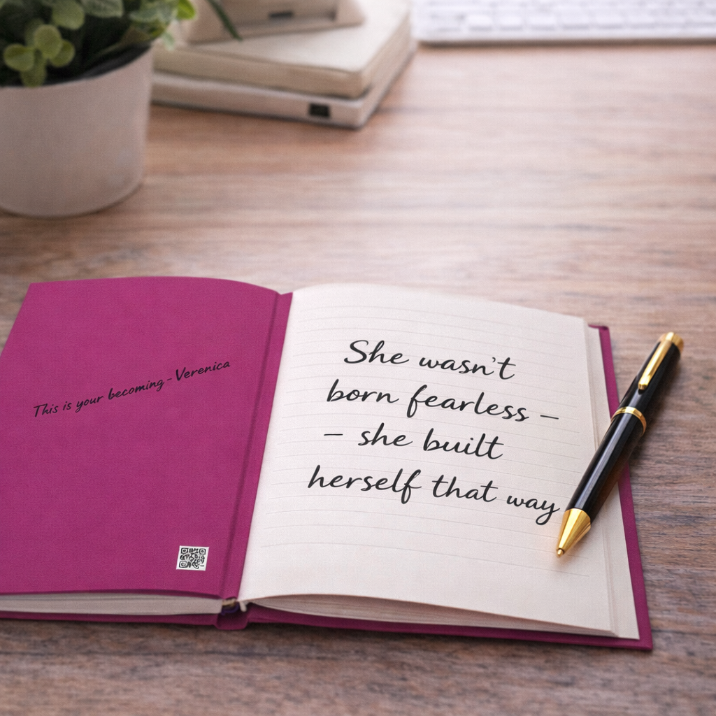 Fueled by Coffee, Chaos & Queen Energy Journal Pink Matte Hardcover Empowerment Journal for Women