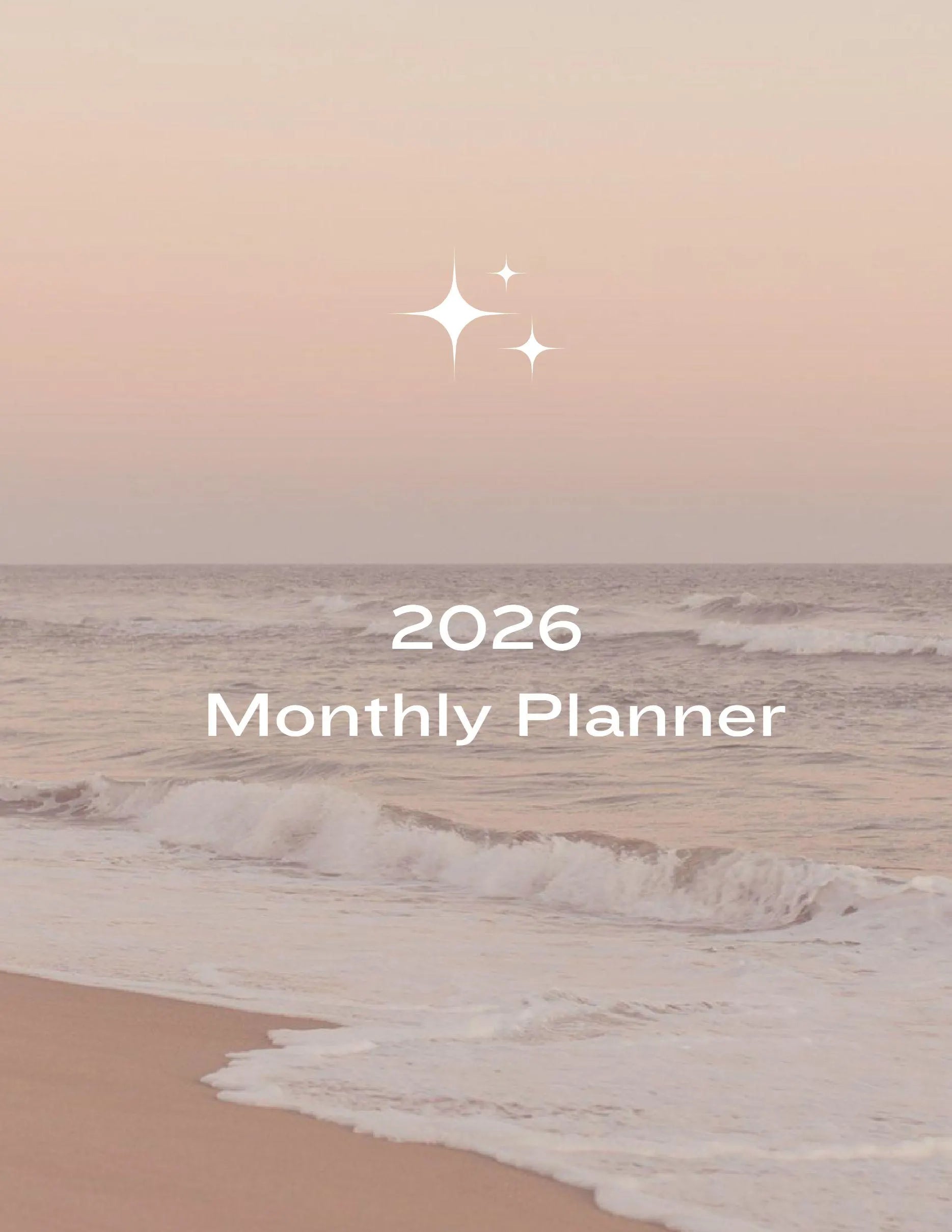 2026 Ocean Theme Monthly Planner (instant download)