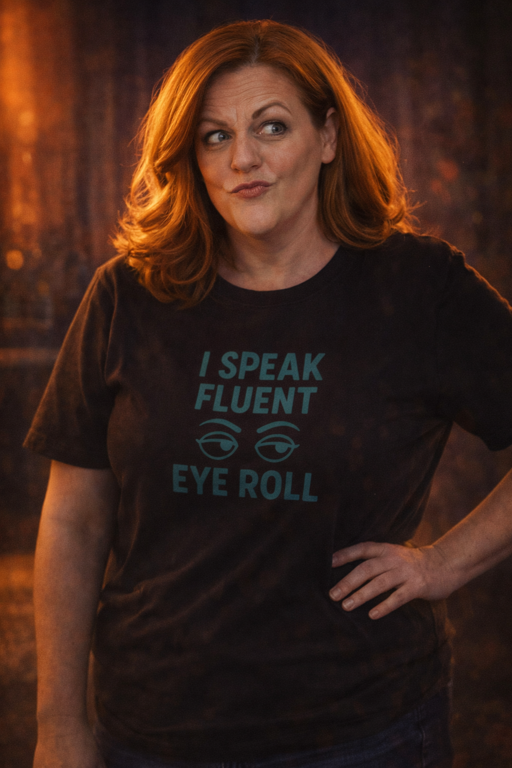 I Speak Fluent Eye Roll T-Shirt - Sarcastic Empowerment Tee for ChatGPT Users & AI Enthusiasts - T-Shirts {{tags}}