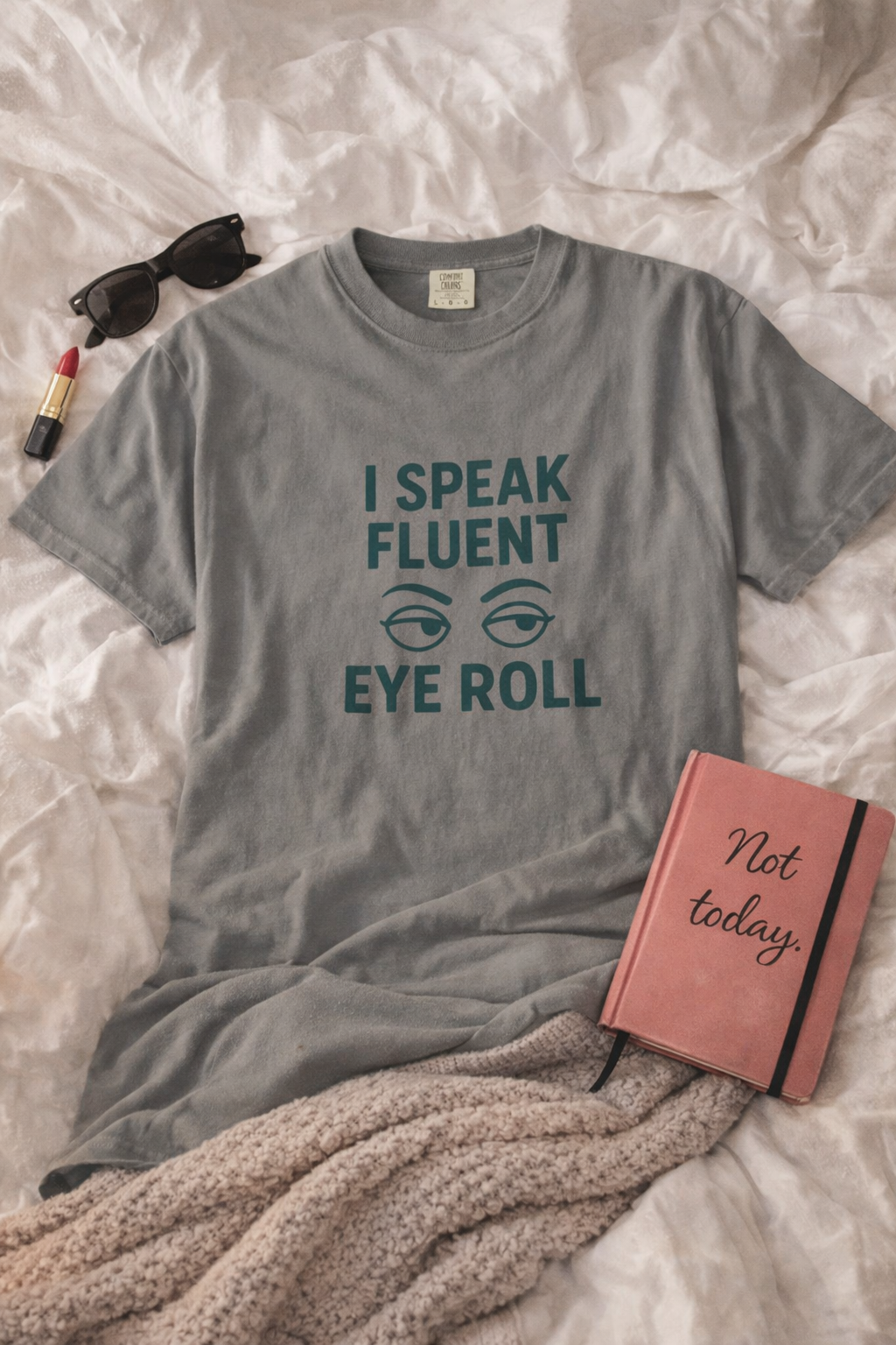 I Speak Fluent Eye Roll T-Shirt - Sarcastic Empowerment Tee for ChatGPT Users & AI Enthusiasts - T-Shirts {{tags}}