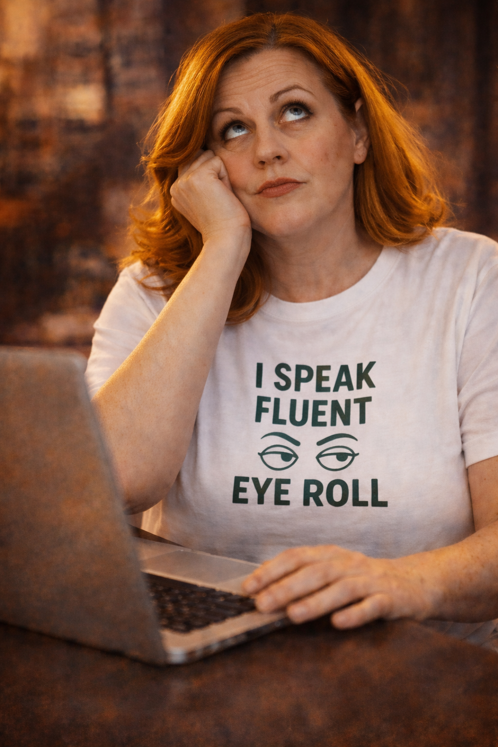 I Speak Fluent Eye Roll T-Shirt - Sarcastic Empowerment Tee for ChatGPT Users & AI Enthusiasts - T-Shirts {{tags}}