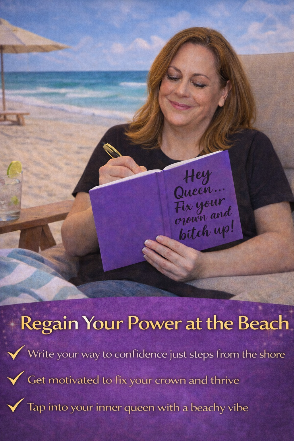 Hey Queen Fix Your Crown Journal Hardcover Empowerment & Self-Love Journal for Women