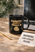 Fueled by Coffee Chaos Queen Energy Mug - Coffee Cup for ChatGPT Users & AI Enthusiasts - Mugs {{tags}}