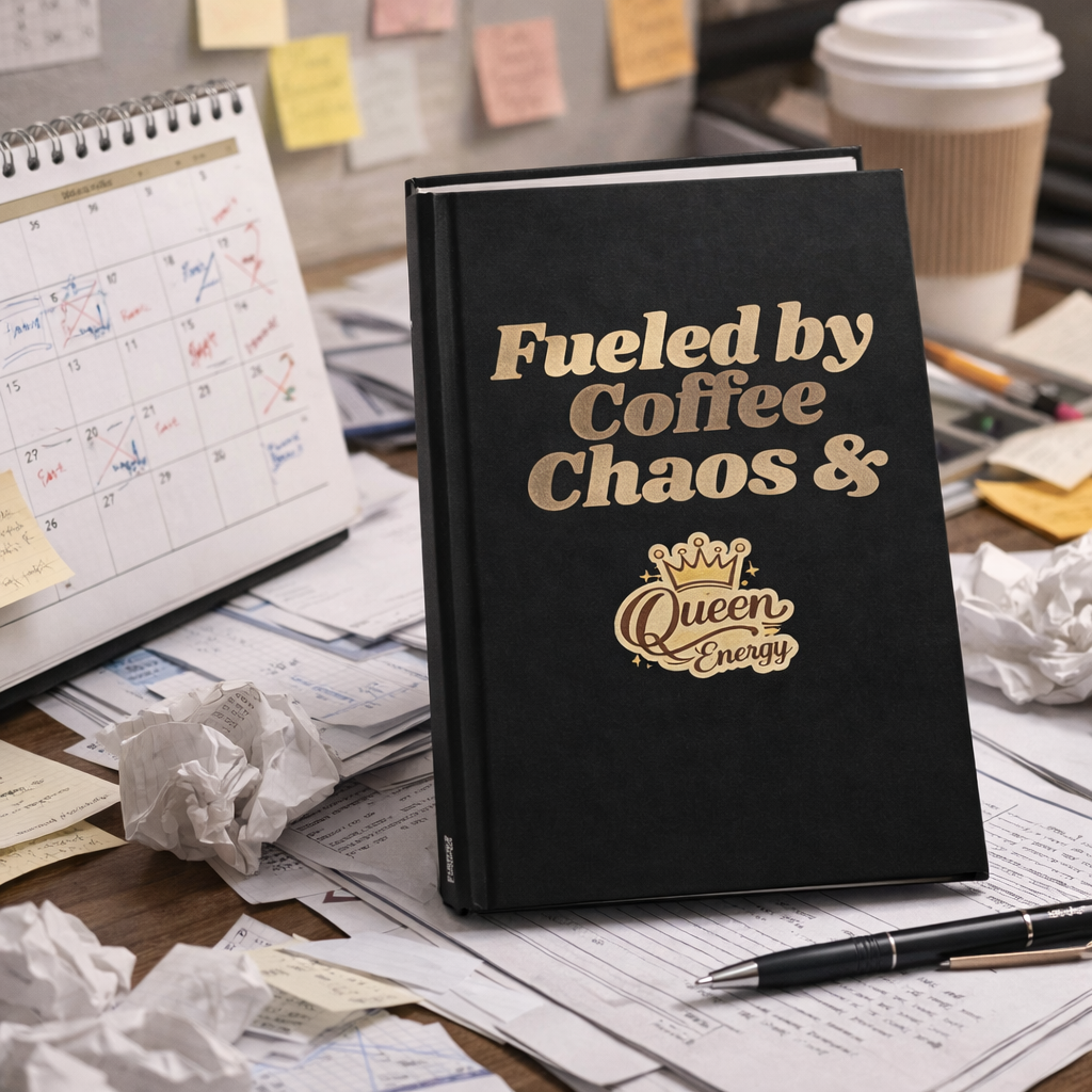 Fueled by Coffee Chaos & Queen Energy Journal - ChatGPT Prompt Notebook for AI Enthusiasts - Journals {{tags}}