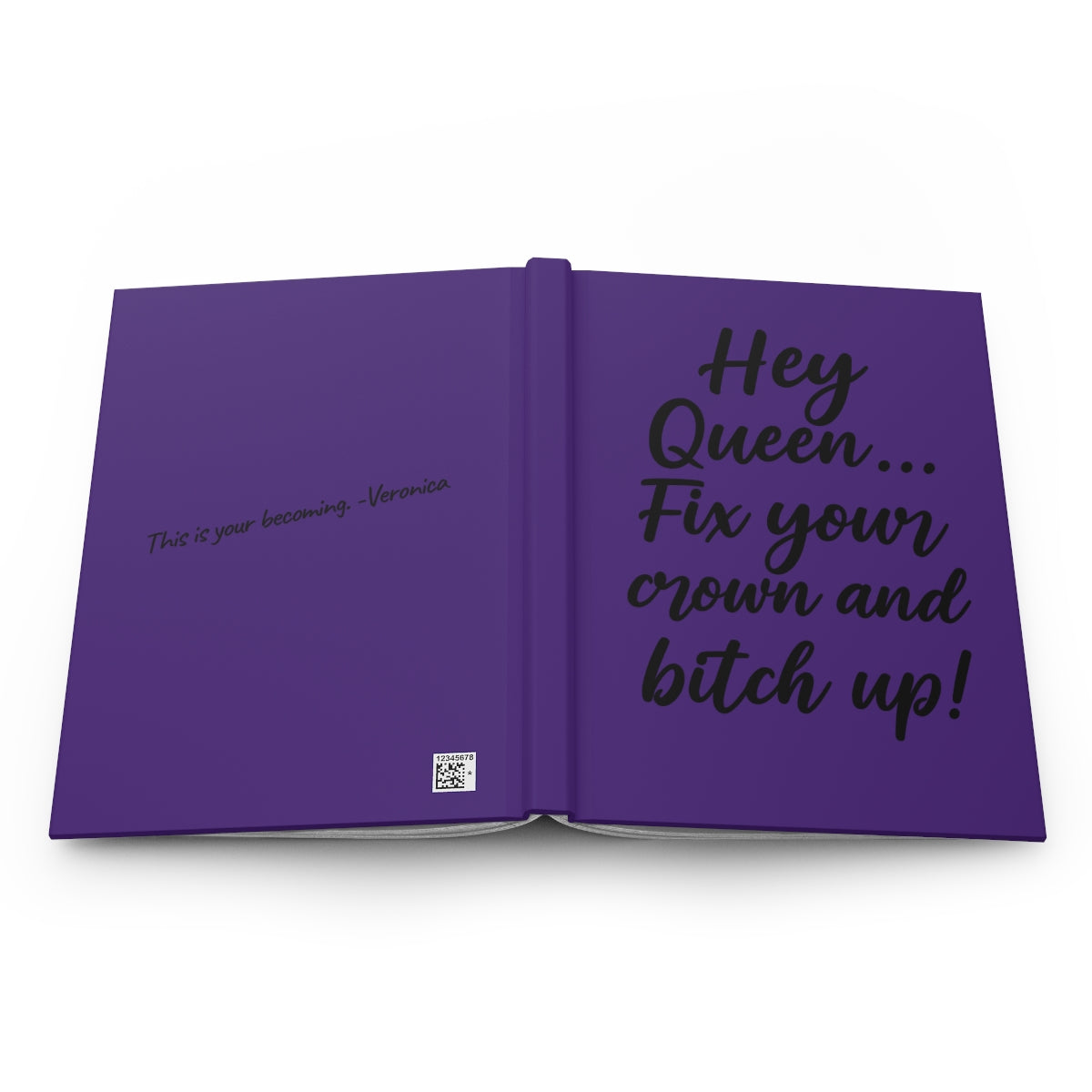 Hey Queen Fix Your Crown Journal Hardcover Empowerment & Self-Love Journal for Women