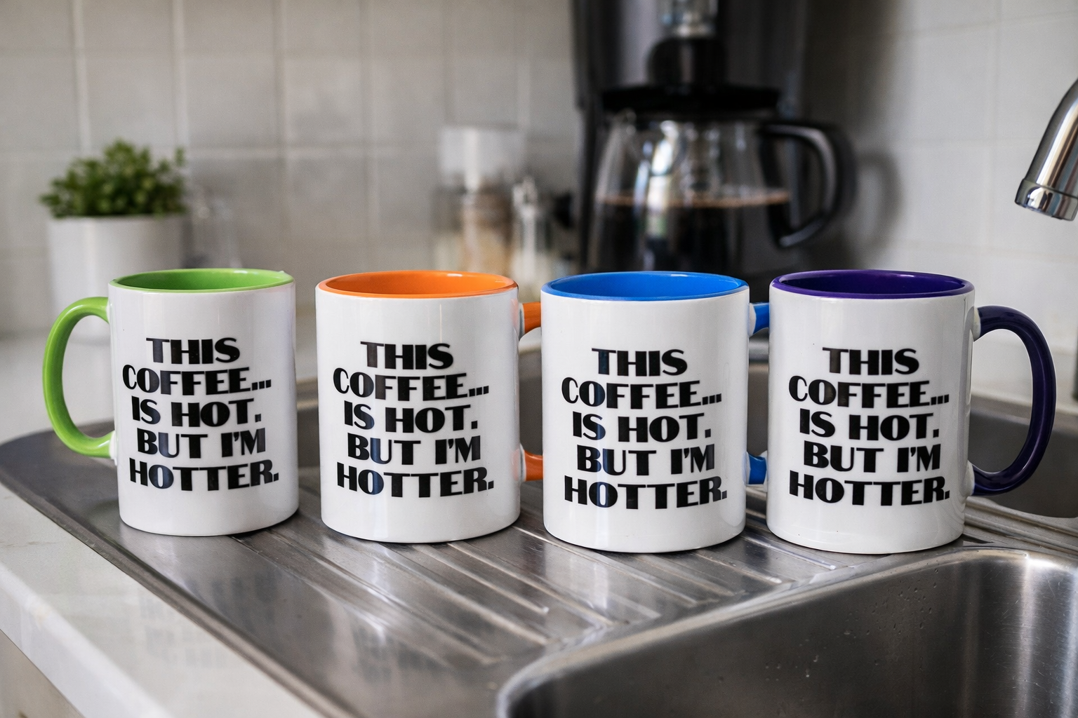 This Coffee is Hot But I'm Hotter Mug - Coffee Cup for ChatGPT Users & AI Enthusiasts - Mugs {{tags}}