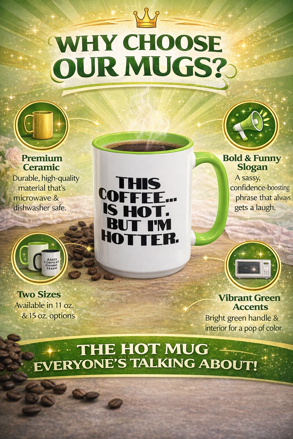 This Coffee is Hot But I'm Hotter Mug - Coffee Cup for ChatGPT Users & AI Enthusiasts - Mugs {{tags}}