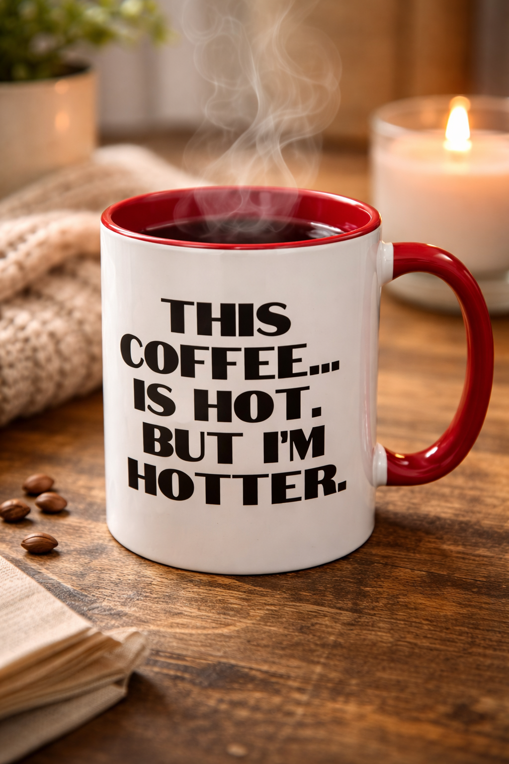 This Coffee is Hot But I'm Hotter Mug - Coffee Cup for ChatGPT Users & AI Enthusiasts - Mugs {{tags}}