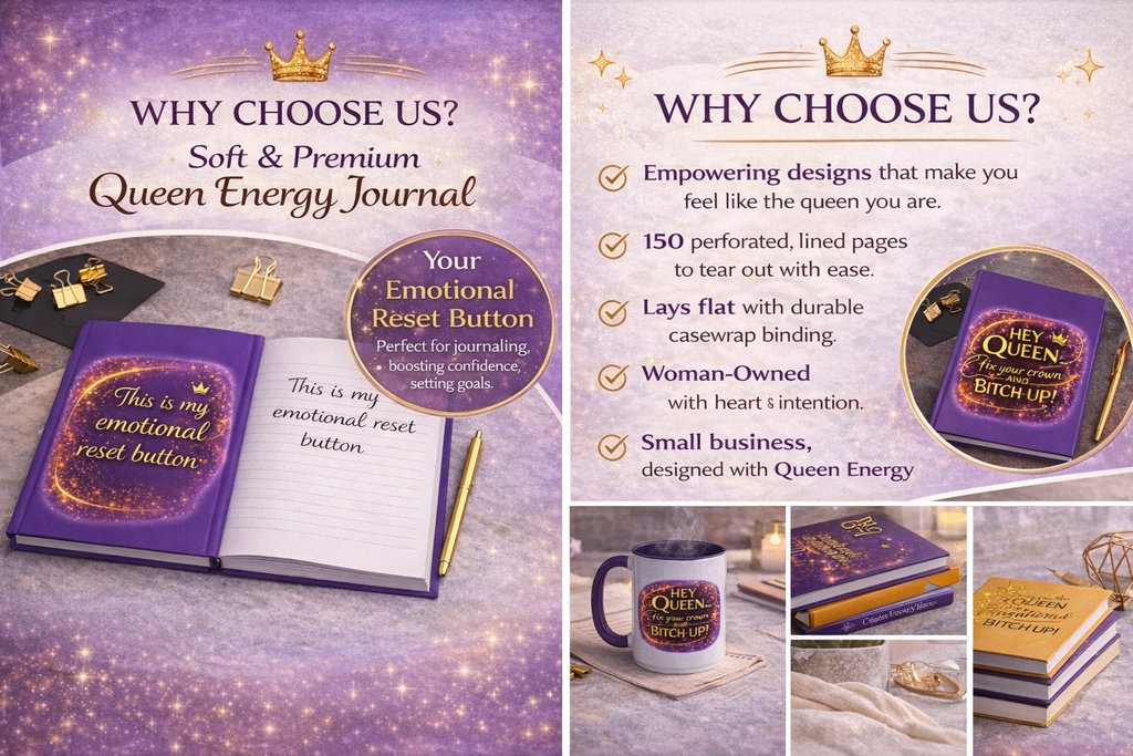 Hey Queen Fix Your Crown Journal - ChatGPT Prompt Notebook for AI Enthusiasts - {{tags}}