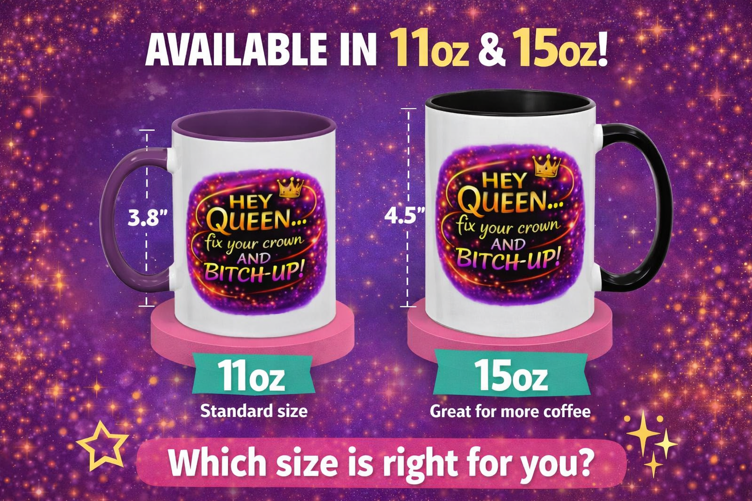 Queen Crown Coffee Mug - Grab Your Coffee - Empowerment Cup for ChatGPT Users - Mugs {{tags}}