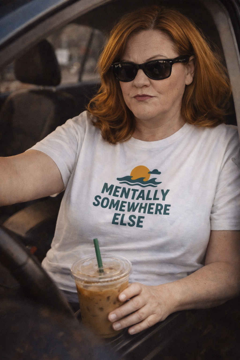 Mentally Somewhere Else T-Shirt - Funny Empowerment Tee for ChatGPT Users & AI Enthusiasts - T-Shirts {{tags}}